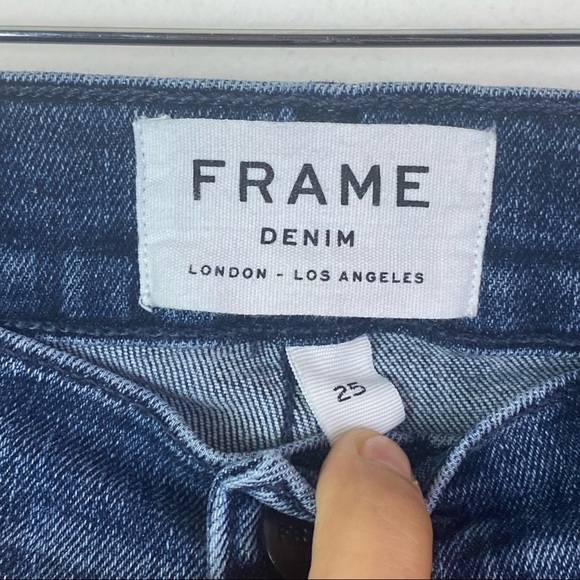 Frame Denim Jeans Le High Skinny Distressed Denim Jeans Sz 25 LHSk231 - Picture 5 of 11